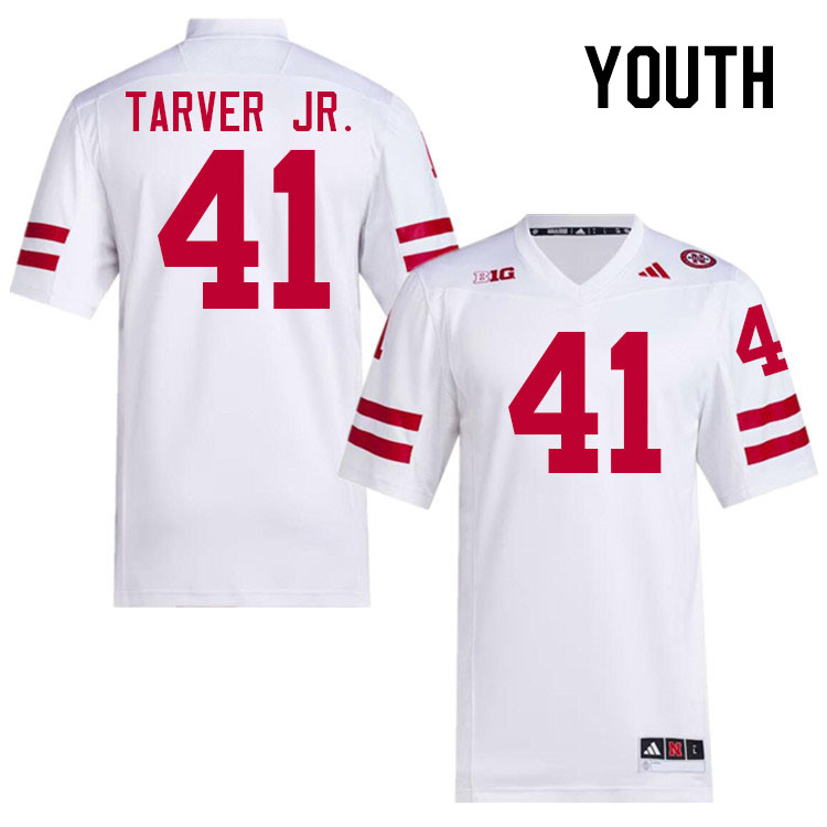 Youth #41 Larry Tarver Jr. Nebraska Cornhuskers College Football Jerseys Stitched Sale-White